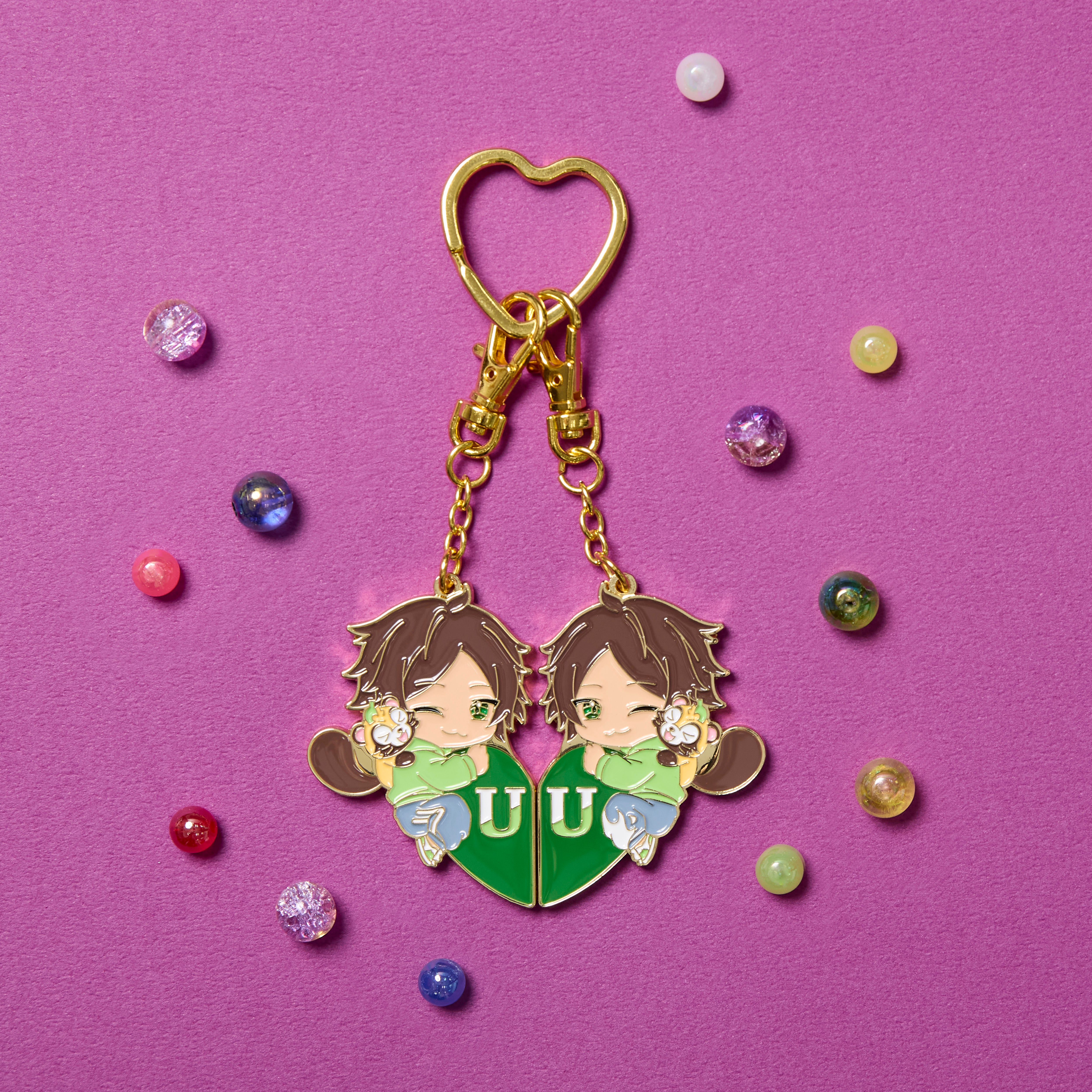 ニコイチキーホルダー うらたぬきHappy Halloweeeen 浦島坂田幽霊船